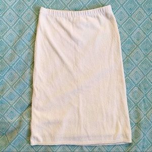 VTG - White knit pencil skirt